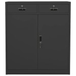 vidaXL Dulap de birou, antracit, 90x40x102 cm, oțel