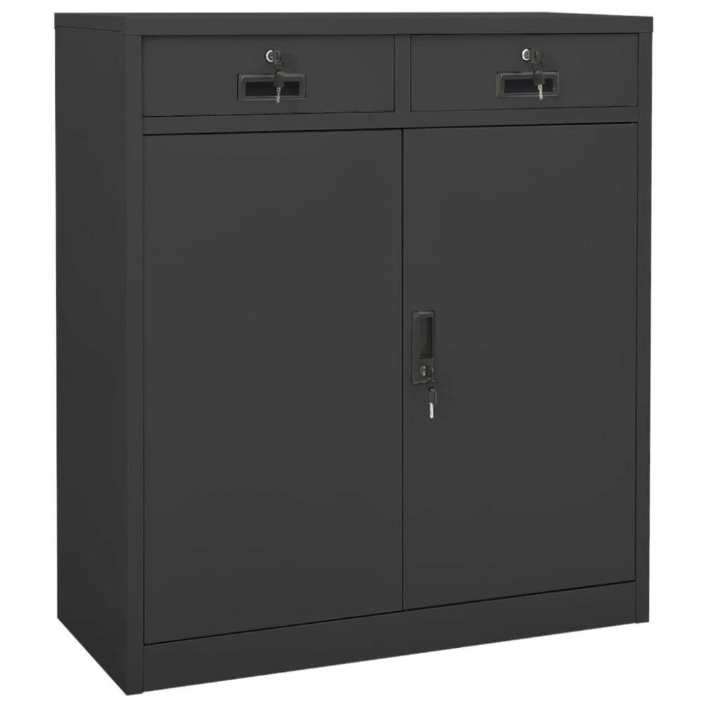 vidaXL Dulap de birou, antracit, 90x40x102 cm, oțel