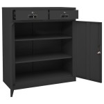 vidaXL Dulap de birou, antracit, 90x40x102 cm, oțel