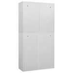 vidaXL Dulap de birou, gri deschis, 90x40x180 cm, oțel vidaXL Dulap de birou, gri deschis, 90x40x180 cm, oțel