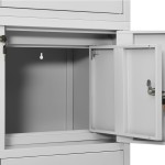vidaXL Dulap de birou, gri deschis, 90x40x180 cm, oțel vidaXL Dulap de birou, gri deschis, 90x40x180 cm, oțel