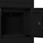 vidaXL Dulap de birou, negru, 90x40x180 cm, oțel