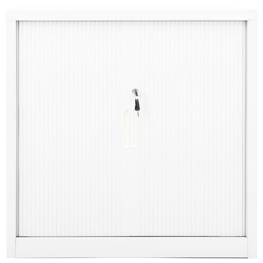 vidaXL Dulap cu ușă glisantă, alb, 90x40x90 cm, oțel