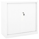 vidaXL Dulap cu ușă glisantă, alb, 90x40x90 cm, oțel vidaXL Dulap cu ușă glisantă, alb, 90x40x90 cm, oțel