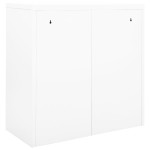 vidaXL Dulap cu ușă glisantă, alb, 90x40x90 cm, oțel vidaXL Dulap cu ușă glisantă, alb, 90x40x90 cm, oțel