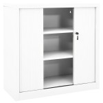 vidaXL Dulap cu ușă glisantă, alb, 90x40x90 cm, oțel vidaXL Dulap cu ușă glisantă, alb, 90x40x90 cm, oțel