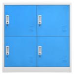 vidaXL Dulap vestiar, gri deschis și albastru, 90x45x92,5 cm, oțel vidaXL Dulap vestiar, gri deschis și albastru, 90x45x92,5 cm, oțel
