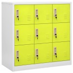 vidaXL Dulap de vestiar, gri deschis și verde, 90x45x92,5 cm, oțel