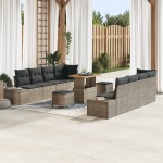 vidaXL Set de canapele pentru grădină 11 pcs Gri deschis și gri închis