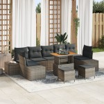 vidaXL Set de canapele pentru grădină 10 pcs Gri deschis și gri închis vidaXL Set de canapele pentru grădină 10 pcs Gri deschis și gri închis