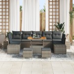 vidaXL Set de canapele pentru grădină 10 pcs Gri deschis și gri închis vidaXL Set de canapele pentru grădină 10 pcs Gri deschis și gri închis
