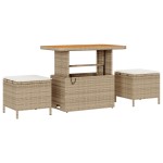 vidaXL Set de canapele pentru grădină cu pernă 9 pcs Bej și crem
