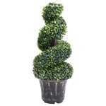vidaXL Plantă artificială de cimișir cu ghiveci, verde, 89 cm, spirală vidaXL Plantă artificială de cimișir cu ghiveci, verde, 89 cm, spirală
