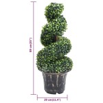 vidaXL Plantă artificială de cimișir cu ghiveci, verde, 89 cm, spirală vidaXL Plantă artificială de cimișir cu ghiveci, verde, 89 cm, spirală