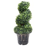 vidaXL Plantă artificială de cimișir cu ghiveci, verde, 59 cm, spirală vidaXL Plantă artificială de cimișir cu ghiveci, verde, 59 cm, spirală