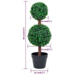 vidaXL Plantă artificială cimișir cu ghiveci, verde, 60cm, formă minge vidaXL Plantă artificială cimișir cu ghiveci, verde, 60cm, formă minge