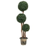 vidaXL Plantă artificială cimișir cu ghiveci verde 119cm formă minge