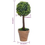 vidaXL Plante artificiale cimișir cu ghiveci, 2 buc. verde 33 cm minge vidaXL Plante artificiale cimișir cu ghiveci, 2 buc. verde 33 cm minge