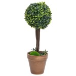 vidaXL Plante artificiale cimișir cu ghiveci, 2 buc. verde 41 cm minge vidaXL Plante artificiale cimișir cu ghiveci, 2 buc. verde 41 cm minge