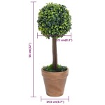 vidaXL Plante artificiale cimișir cu ghiveci 2 buc. verde 56 cm minge vidaXL Plante artificiale cimișir cu ghiveci 2 buc. verde 56 cm minge