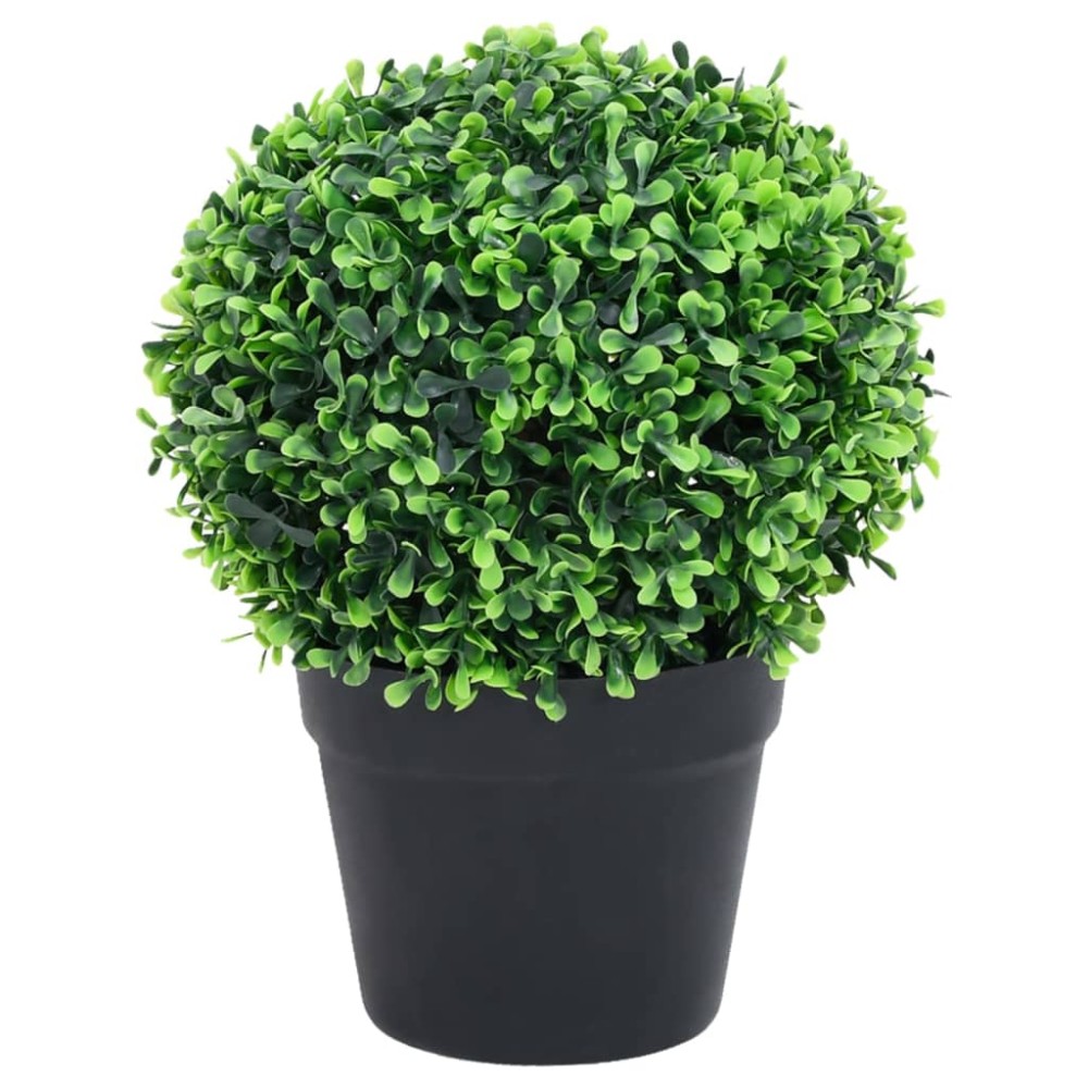 vidaXL Plante artificiale cimișir cu ghiveci, 2 buc. verde 32 cm minge