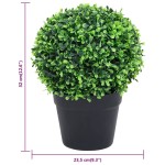 vidaXL Plante artificiale cimișir cu ghiveci, 2 buc. verde 32 cm minge vidaXL Plante artificiale cimișir cu ghiveci, 2 buc. verde 32 cm minge
