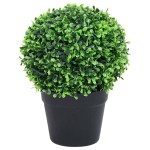 vidaXL Plante artificiale cimișir cu ghiveci, 2 buc. verde 27 cm minge vidaXL Plante artificiale cimișir cu ghiveci, 2 buc. verde 27 cm minge