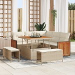 vidaXL Set de canapele pentru grădină 8 pcs Bej și crem