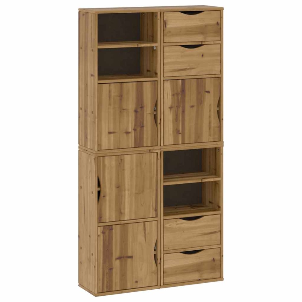 vidaXL Dulapuri laterale 4 buc "ODDA" 40x24x79 cm lemn masiv de pin