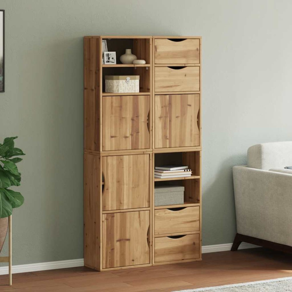 vidaXL Dulapuri laterale 4 buc "ODDA" 40x24x79 cm lemn masiv de pin