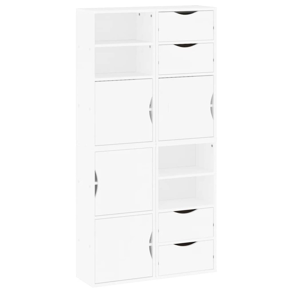 vidaXL Dulapuri laterale 4 buc ODDA alb 40x24x79 cm lemn masiv de pin