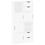 vidaXL Dulapuri laterale 4 buc ODDA alb 40x24x79 cm lemn masiv de pin