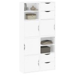 vidaXL Dulapuri laterale 4 buc ODDA alb 40x24x79 cm lemn masiv de pin