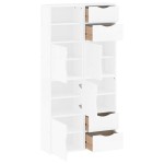 vidaXL Dulapuri laterale 4 buc ODDA alb 40x24x79 cm lemn masiv de pin