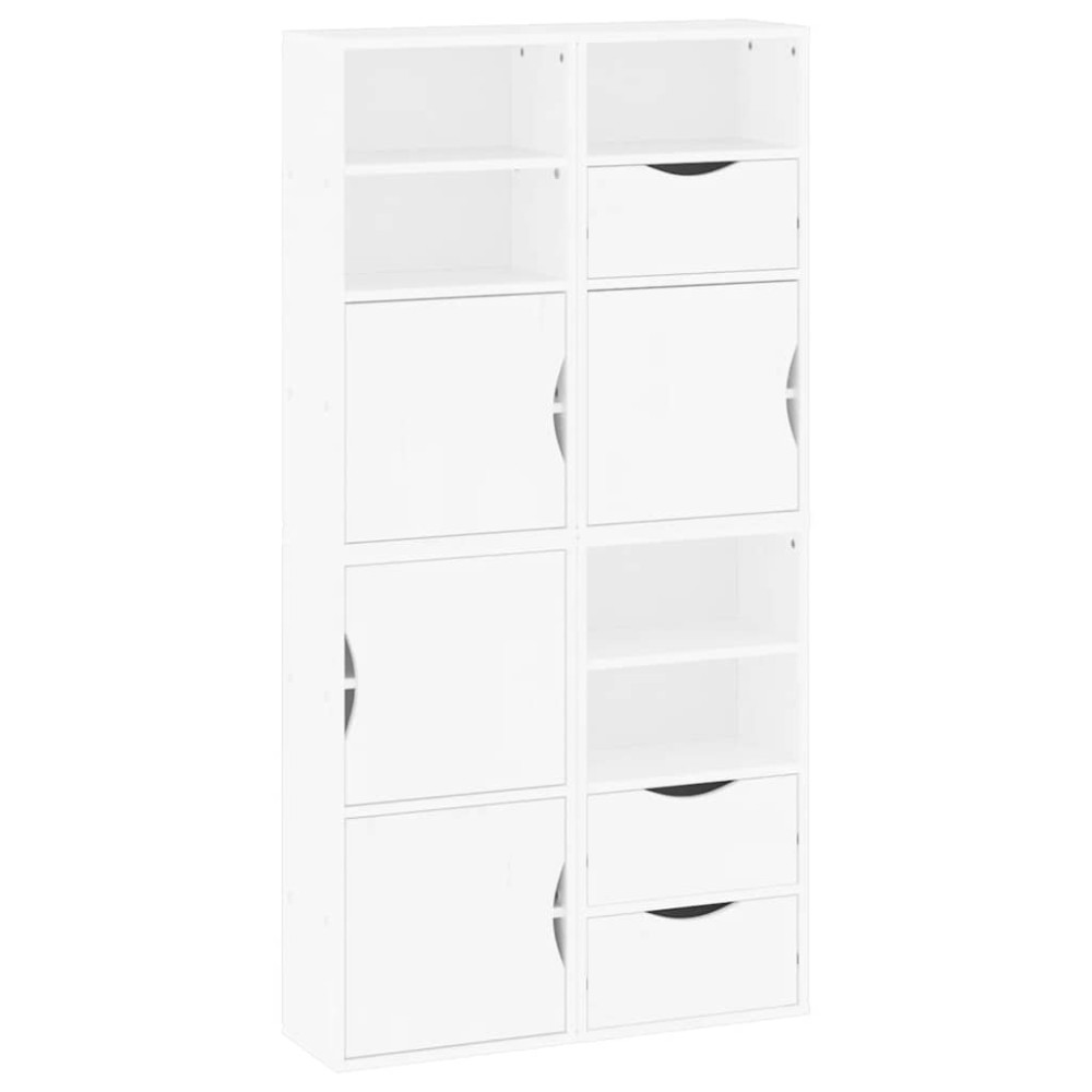 vidaXL Dulapuri laterale 4 buc ODDA alb 40x24x79 cm lemn masiv de pin
