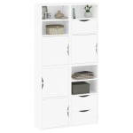 vidaXL Dulapuri laterale 4 buc ODDA alb 40x24x79 cm lemn masiv de pin