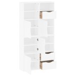 vidaXL Dulapuri laterale 4 buc ODDA alb 40x24x79 cm lemn masiv de pin
