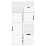 vidaXL Dulapuri laterale 4 buc ODDA alb 40x24x79 cm lemn masiv de pin