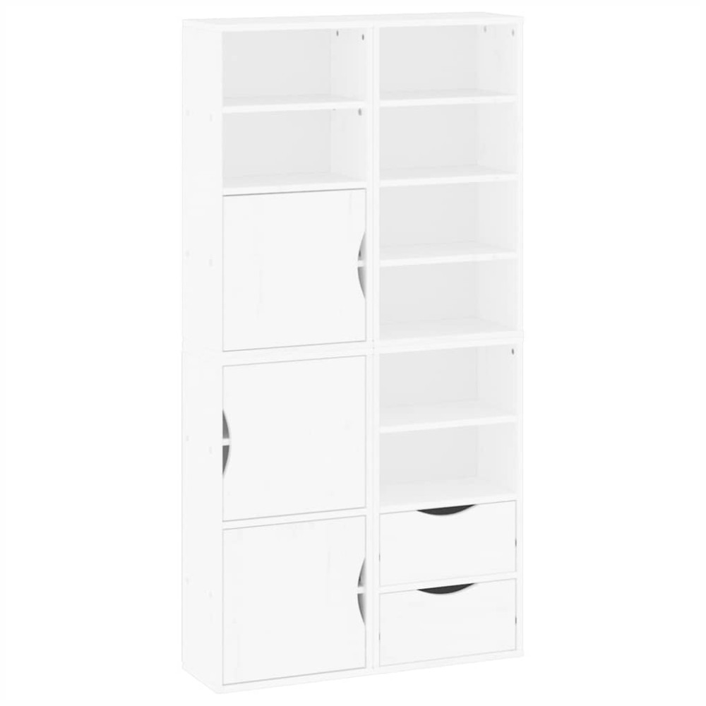 vidaXL Dulapuri laterale 4 buc ODDA alb 40x24x79 cm lemn masiv de pin