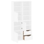 vidaXL Dulapuri laterale 4 buc ODDA alb 40x24x79 cm lemn masiv de pin