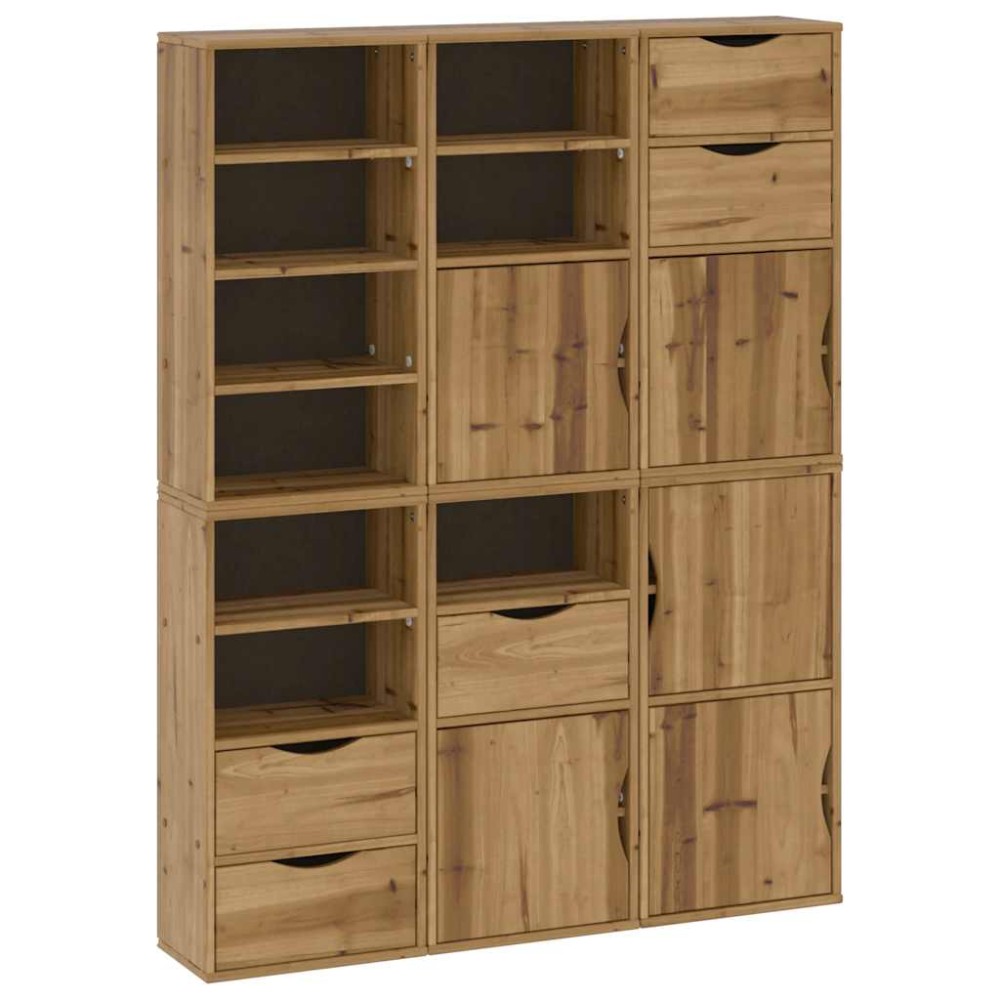 vidaXL Dulapuri laterale 6 buc "ODDA" 40x24x79 cm lemn masiv de pin