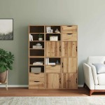 vidaXL Dulapuri laterale 6 buc "ODDA" 40x24x79 cm lemn masiv de pin