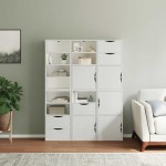 vidaXL Dulapuri laterale 6 buc ODDA alb 40x24x79 cm lemn masiv de pin