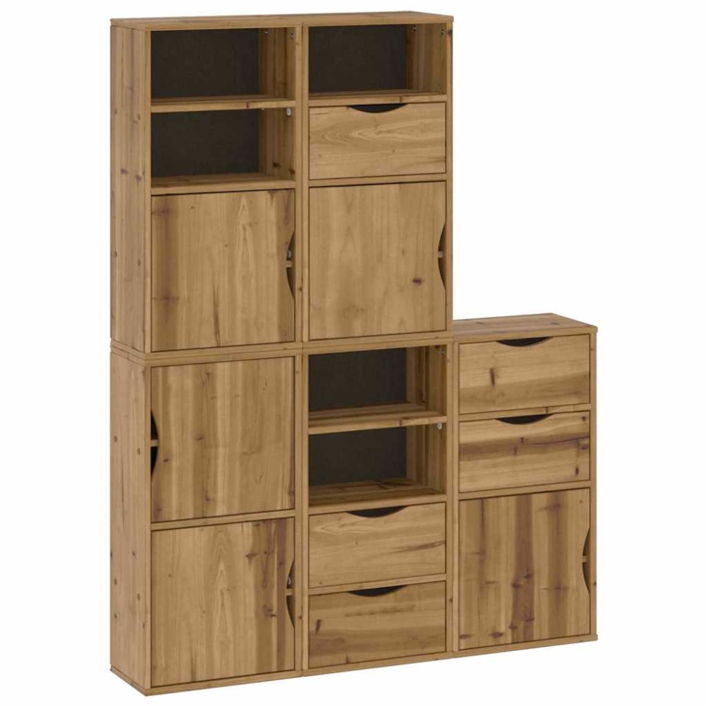 vidaXL Dulapuri laterale 5 buc "ODDA" 40x24x79 cm lemn masiv de pin