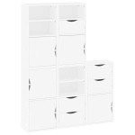 vidaXL Dulapuri laterale 5 buc ODDA alb 40x24x79 cm lemn masiv de pin