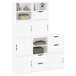 vidaXL Dulapuri laterale 5 buc ODDA alb 40x24x79 cm lemn masiv de pin