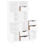vidaXL Dulapuri laterale 5 buc ODDA alb 40x24x79 cm lemn masiv de pin