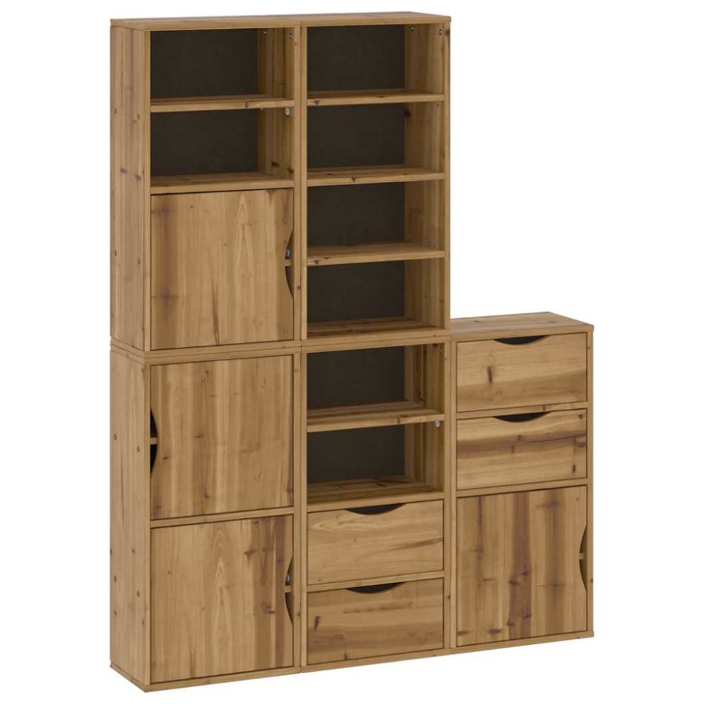 vidaXL Dulapuri laterale 5 buc "ODDA" 40x24x79 cm lemn masiv de pin