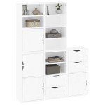 vidaXL Dulapuri laterale 5 buc ODDA alb 40x24x79 cm lemn masiv de pin
