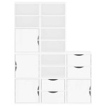 vidaXL Dulapuri laterale 5 buc ODDA alb 40x24x79 cm lemn masiv de pin
